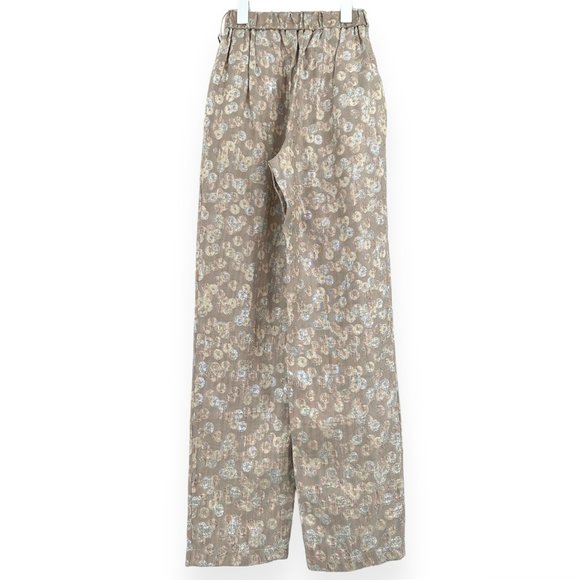 [relisted] NWT Forte Forte FW21 Gray Metallic Pastel Floral Pants - Picture 2 of 6